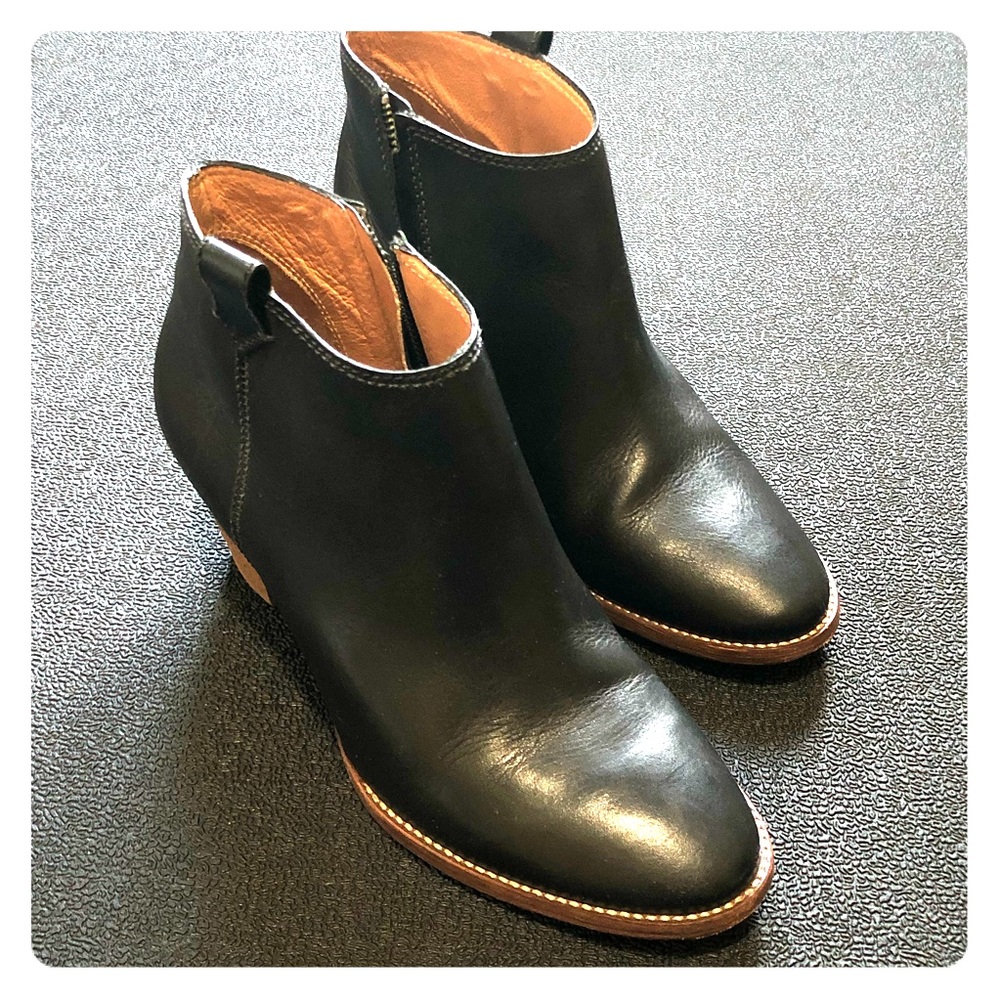 Madewell Black Leather Booties